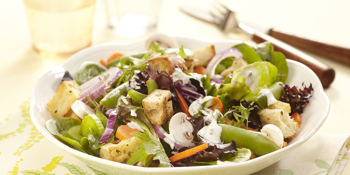 Snap Pea Salad with Buttermilk Dressing