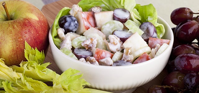 Waldorf salad with grapes