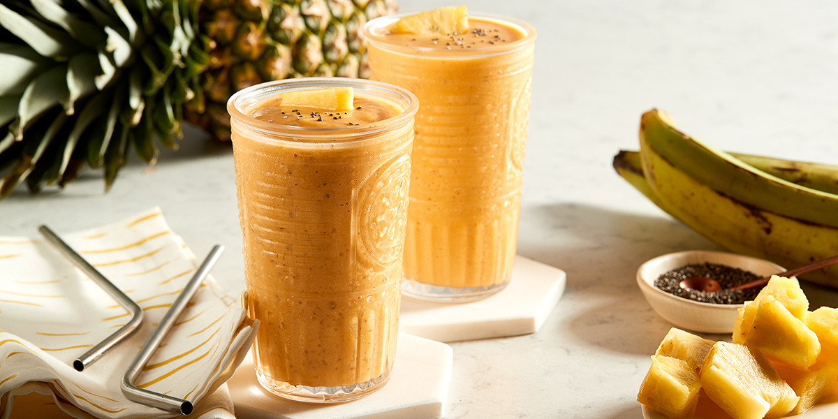 Pineapple, Plantain & Sweet Potato Smoothie