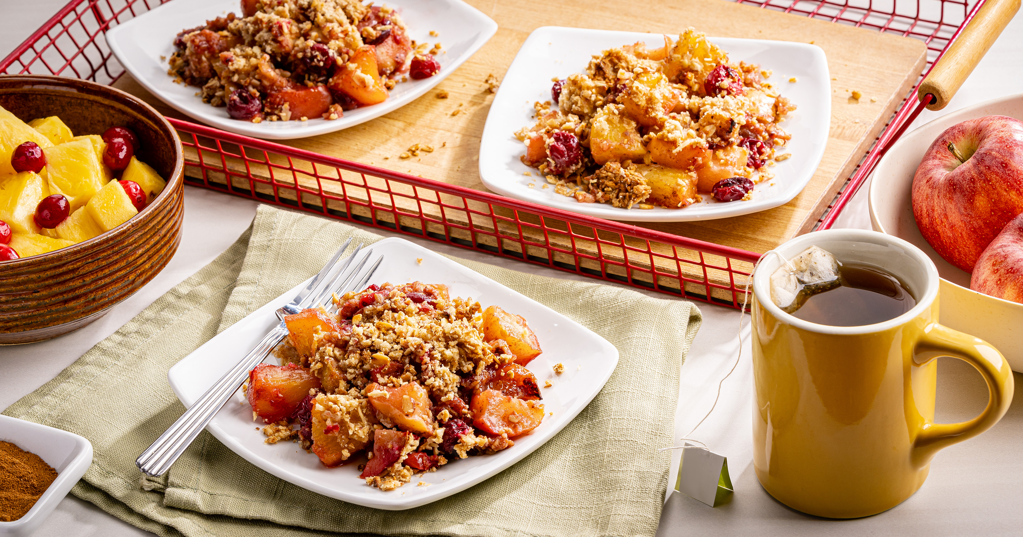 Spiced Pineapple Apple Crumble